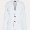 Weiße Ralph Lauren Seersucker-Blazer für Damen