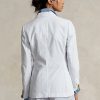 Weiße Ralph Lauren Seersucker-Blazer für Damen