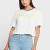 Weiße Ralph Lauren T-Shirts mit Rundhalsausschnitt und Grafik für Damen