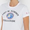 Weiße Ralph Lauren T-Shirts mit Rundhalsausschnitt und Grafik für Damen