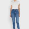 Weiße Ralph Lauren T-Shirts mit Rundhalsausschnitt und Grafik für Damen