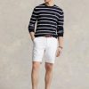 Weiße Ralph Lauren Tailored Fit Stretch-Twill-Shorts für Herren