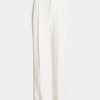 Weiße Satinhose mit geradem Bein von Ralph Lauren für Damen