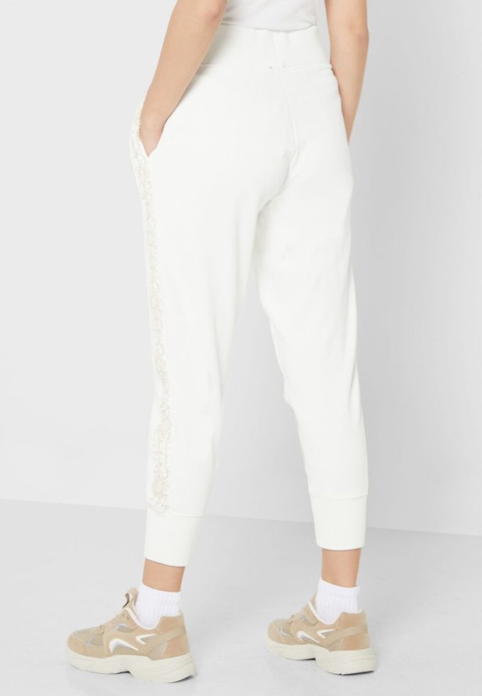 Weiße Strickhose mit hoher Taille von Ralph Lauren für Damen