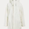 Weiße wasserabweisende Windjacke mit Kapuze von Ralph Lauren für Damen