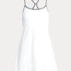 Weißes Ralph Lauren Racerback-Kleid für Damen